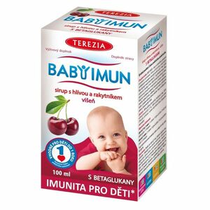 TEREZIA BABY IMUN Sirup s hlívou a rakytníkem Příchuť višeň 100 ml obraz