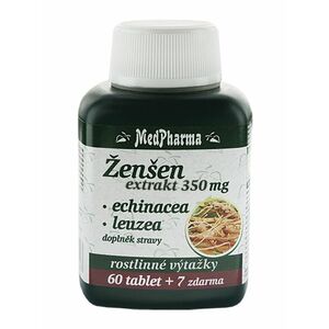 Medpharma Žen-šen 350 mg + Echinacea + Leuzea 67 tablet obraz