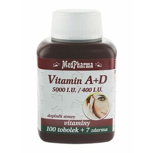 Medpharma Vitamín A+D 5000 I.U./400 I.U. 107 tobolek obraz