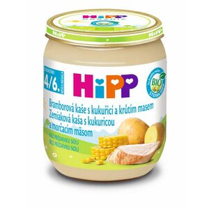 Hipp BIO Bramborové pyré s kukuřicí a krůtím masem 125 g obraz