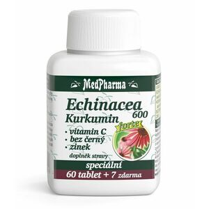 Medpharma Echinacea 600 Forte + kurkumin + vitamin C + bez černý + zinek 67 tablet obraz