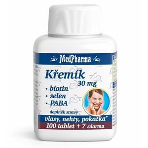 Medpharma Křemík 30 mg + Biotin + PABA 107 tablet obraz