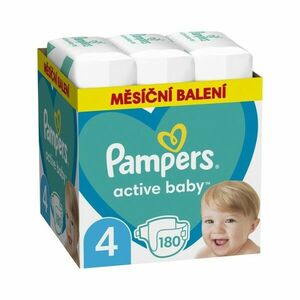 Pampers Active Baby vel. 4 Monthly Pack 9-14 kg dětské pleny 180 ks obraz