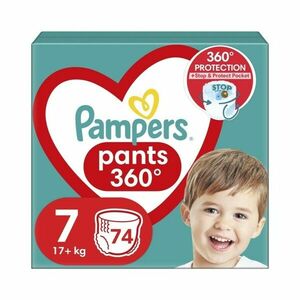 Pampers Pants vel. 7 Mega Pack 17+ kg plenkové kalhotky 74 ks obraz