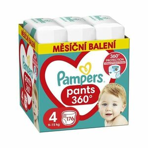 Pampers Pants vel. 4 Monthly Pack 9-15 kg plenkové kalhotky 176 ks obraz