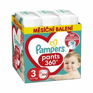 Pampers Pants vel. 3 6–11 kg plenkové kalhotky 204 ks obraz