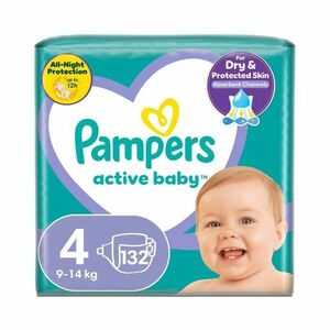 Pampers Active Baby vel. 4 9–14 ks dětské pleny 132 ks obraz