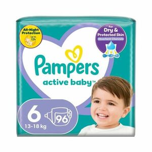 Pampers Active Baby vel. 6 13-18 kg dětské pleny 96 ks obraz