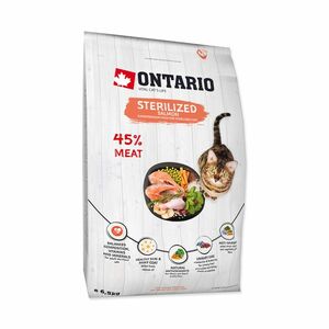 Ontario Cat Sterilised Salmon granule 6, 5 kg obraz