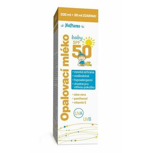 Medpharma Opalovací mléko baby SPF50 200 ml + 30 ml ZDARMA obraz