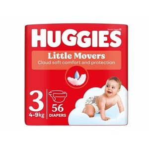 Huggies Little Movers 3 4-9 kg jednorázové plenky 56 ks obraz