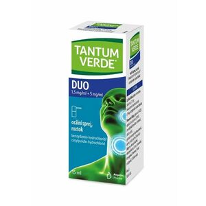 Tantum Verde DUO 1, 5 mg/ml + 5 mg/ml orální sprej, roztok 15 ml obraz