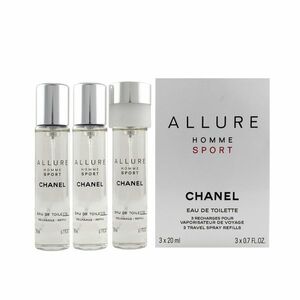 Chanel Allure Homme Sport EDT náplň 2 x 20 ml + EDT náplň s rozprašovačem 20 ml M čem 20 ml M obraz