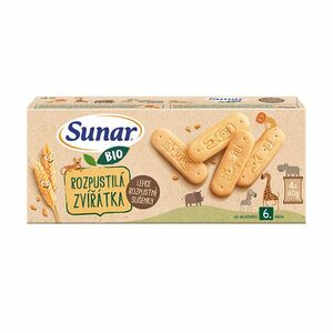 Sunar BIO Sušenky Rozpustilá zvířátka 6m+ 4x40 g obraz