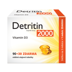 Detritin Vitamin D3 2000 IU 90+30 měkkých tobolek obraz