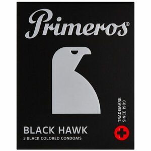 Primeros Black Hawk – černé kondomy (3 ks) obraz