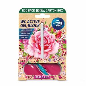 Ambi Pur WC Active gel-blok růže & lilie 45 g obraz