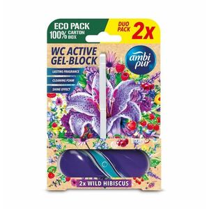 Ambi Pur WC Active gel-blok divoký ibišek 2x45 g obraz