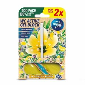 Ambi Pur WC Active gel-blok citron & jasmín 2x45 g obraz