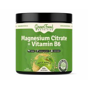 GreenFood Nutrition Magnesium Citrate + Vitamin B6 juicy apple 150 g obraz