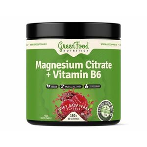 GreenFood Nutrition Magnesium Citrate + Vitamin B6 juicy raspberry 150 g obraz