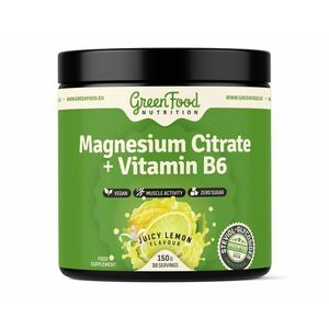 GreenFood Nutrition Magnesium Citrate + Vitamin B6 juicy lemon 150 g obraz