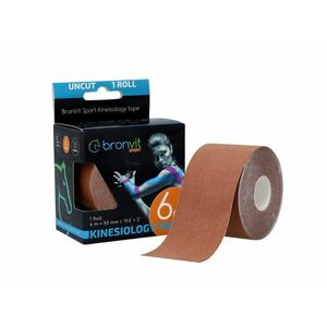 BronVit Sport Kinesio Tape classic 5 cm x 6 m tejpovací páska tmavě béžová obraz