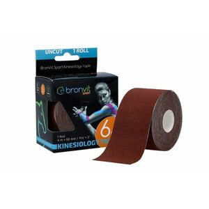 BronVit Sport Kinesio Tape classic 5 cm x 6 m tejpovací páska kávová obraz