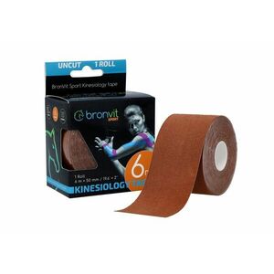 BronVit Sport Kinesio Tape classic 5 cm x 6 m tejpovací páska tmavě hnědá obraz