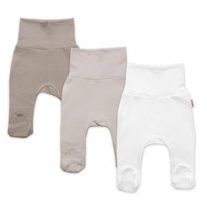 Baby Nellys Rostoucí výhodná sada, 3x polodupačky pro miminko Nature - béžová/taupe/bílá obraz