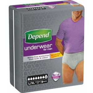 DEPEND Inkontinenční kalhotky abs. Super L/XL pro muže 9 ks obraz