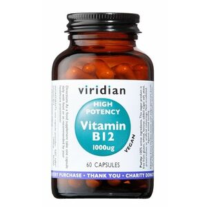 VIRIDIAN High Potency Vitamin B12 1000ug 60 kapslí obraz