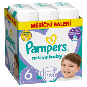 PAMPERS Active Baby plenky vel. 6, 13-18 kg, 128 ks obraz