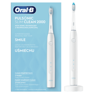 ORAL-B Pulsonic Slim Clean 2000 Elektrický sonický zubní kartáček bílý obraz