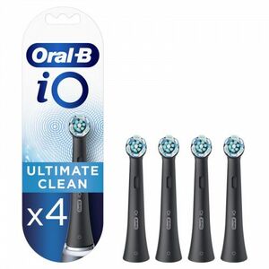 ORAL-B iO Ultimate Clean Černé Kartáčkové Hlavy 4 ks obraz