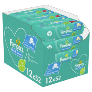 PAMPERS Fresh Clean Vlhčené ubrousky 12 x 52 ks obraz