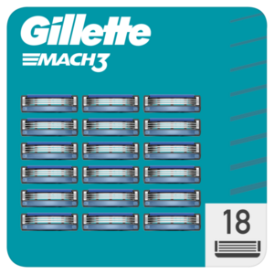 GILLETTE Gillette Mach3 Náhradní Holicí Hlavice Pro Muže, 18 Náhradních Holicích Hlavic 18 ks obraz