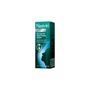 NASIVIN ® 0, 5 mg/ml nosní kapky, roztok 10 ml obraz