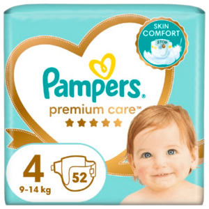 PAMPERS Premium Care plenky vel. 4, 9-14 kg, 52 ks obraz