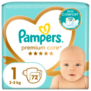 PAMPERS Premium Care plenky vel. 1, 2-5 kg, 72 ks obraz