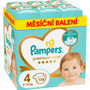 PAMPERS Premium Care plenky vel. 4, 9-14 kg měsíční balení 174 ks obraz