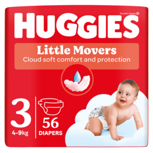 HUGGIES® Little Movers plenky 3 (4 - 9 kg) 56 ks obraz