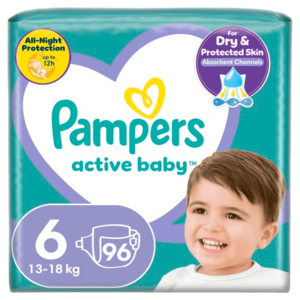 PAMPERS Active Baby plenky vel. 6, 13-18 kg, 96 ks obraz