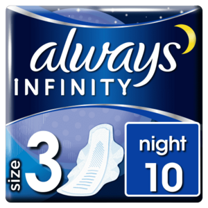 ALWAYS Infinity Night Vložky s křidélky, velikost 3, 10 ks obraz