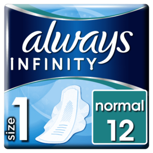 ALWAYS Infinity Normal Vložky s křidélky, velikost 1, 12 ks obraz