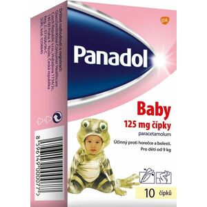 PANADOL Baby 125mg, čípky ke snížení horečky u dětí 10 ks obraz