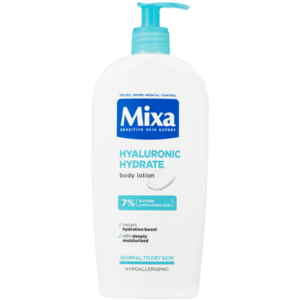 MIXA Hyaluronic Hydrate intenzivní hydratační tělové mléko pro normální a suchou pokožku 400 ml obraz