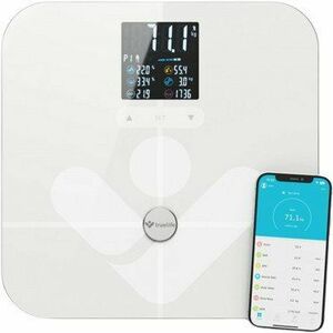 TRUELIFE FitScale W7 BT Bioelektrická impedanční bluetooth váha, bílá obraz