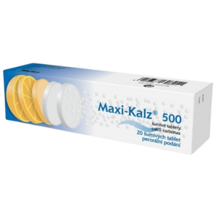 MAXI-KALZ 500mg 20 šumivých tablet obraz