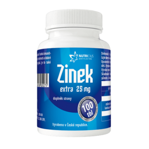 NUTRICIUS Zinek EXTRA 25 mg 100 tablet obraz